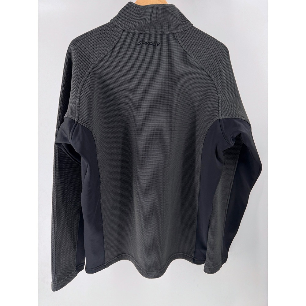 Spyder Quarter Zip Pullover Mens Large Grey Performance Fleece Sweater - Picture 7 of 8